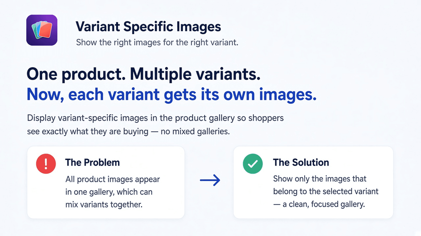Variant Specific Images: problem and solution